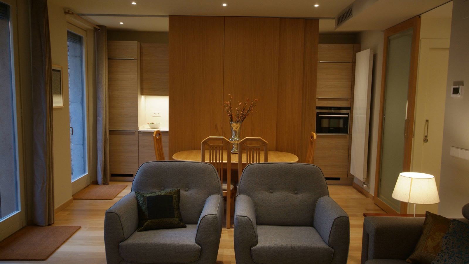 Sofa and doorway at Barri Vell